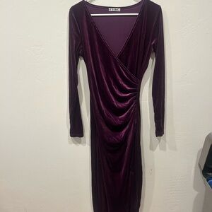 Elegant Purple Velvet Dress